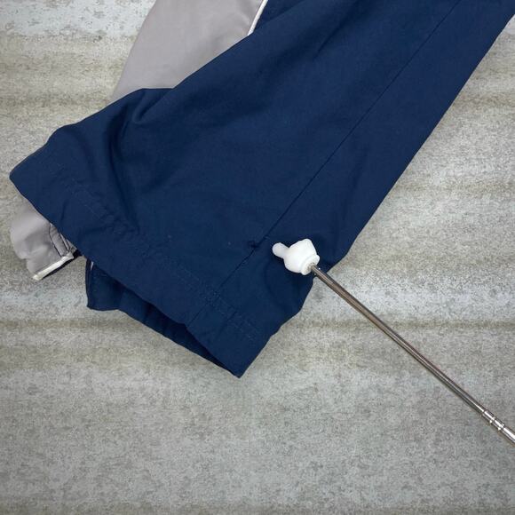 Vintage Y2K Nike Track Pants Youth L Baggy Wide Navy Blue Polyester Sweatpants - Picture 7 of 8